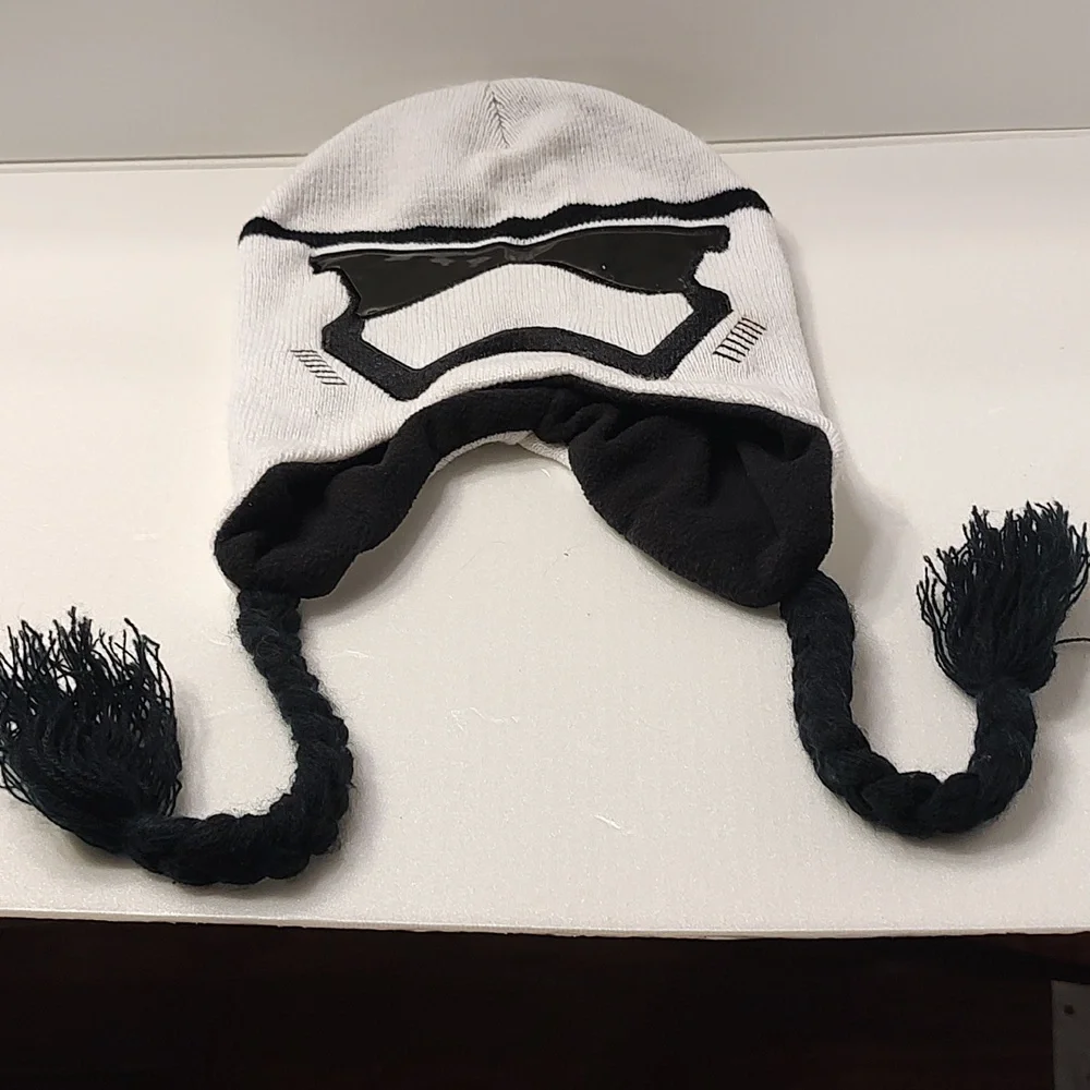 Star Wars Storm Trooper White Black Beanie Hat